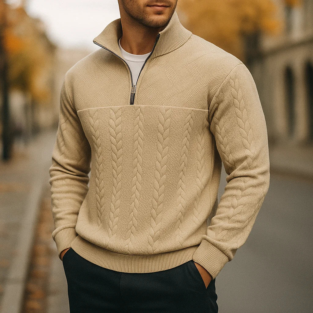 Henry | Sweat à col zippé premium