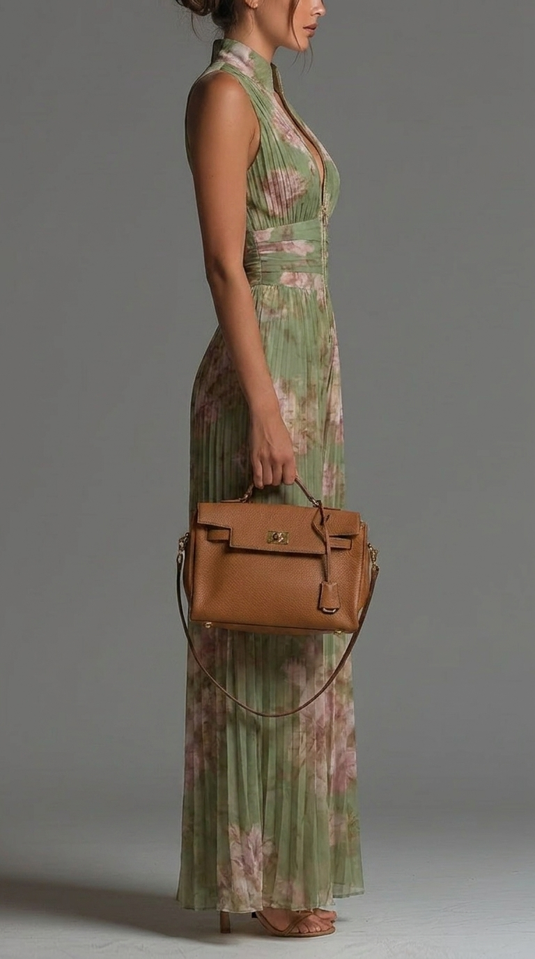 Inés | Plissée Floral Georgette Jumpsuit