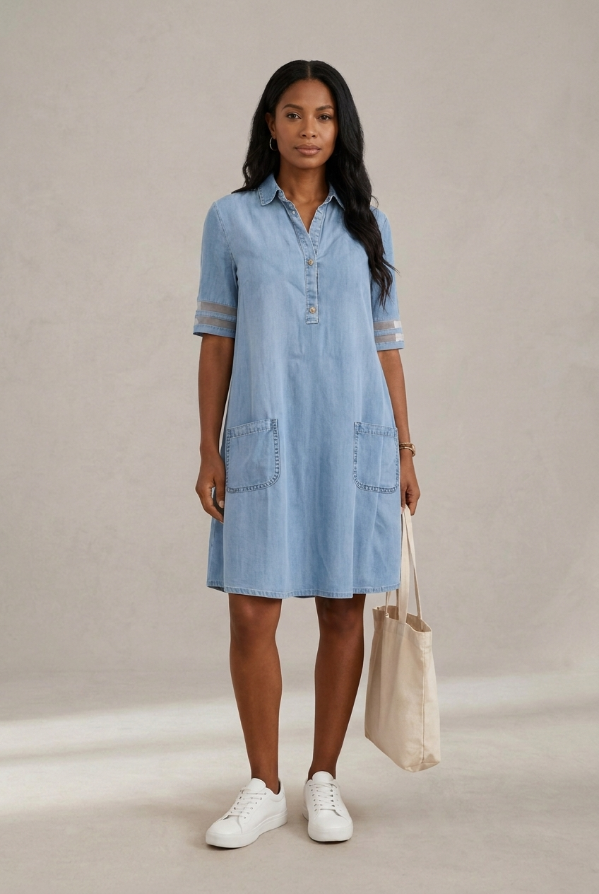 Bretagne | Robe en jean flatteuse pour la silhouette