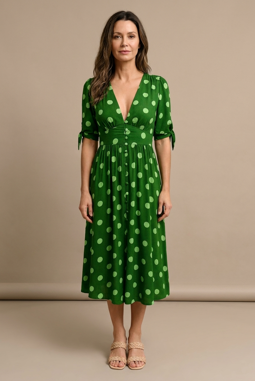 Valentina™ | Robe Contemporaine à Pois