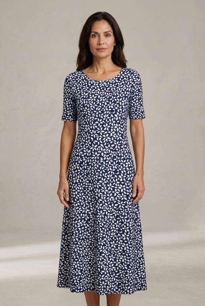 Marina | Robe midi légère à motif floral