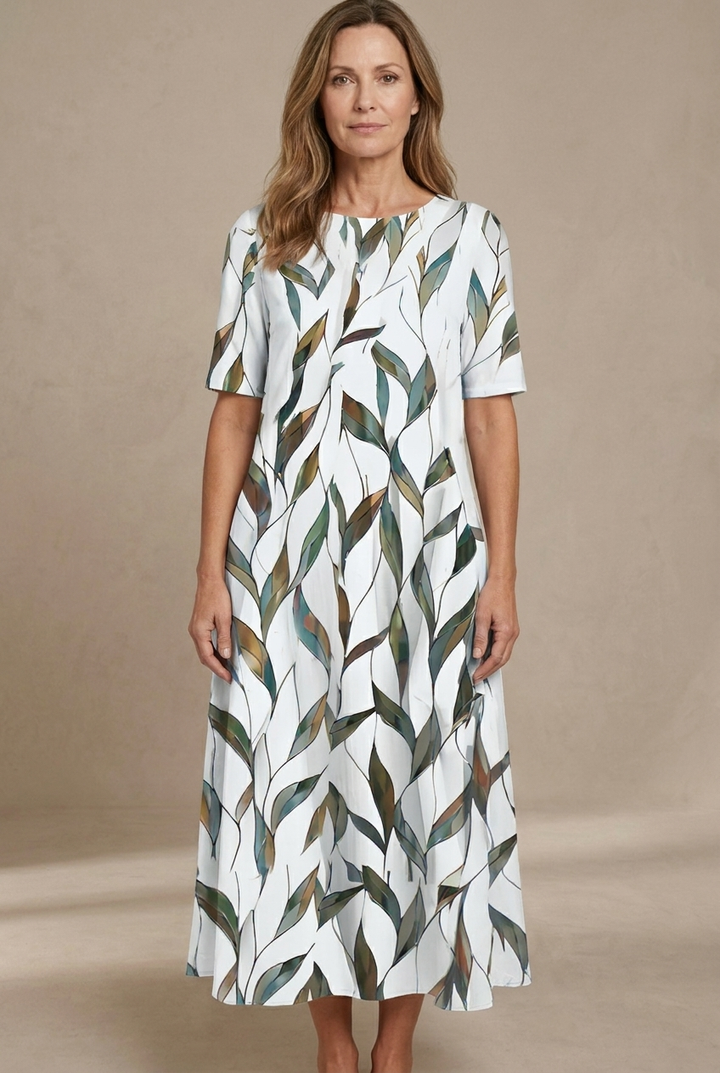 Marina | Robe midi légère à motif floral