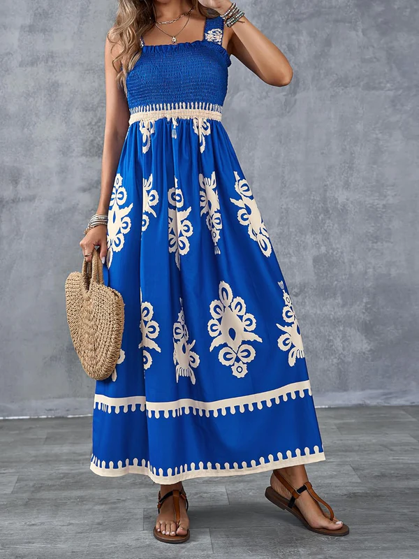 Martina | Robe Maxi à Imprimé Artistique avec Taille Élastique
