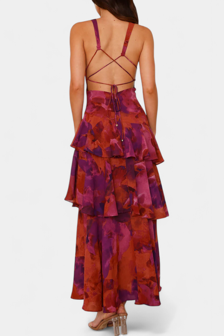 Domenica | V-Neck Chiffon Dress
