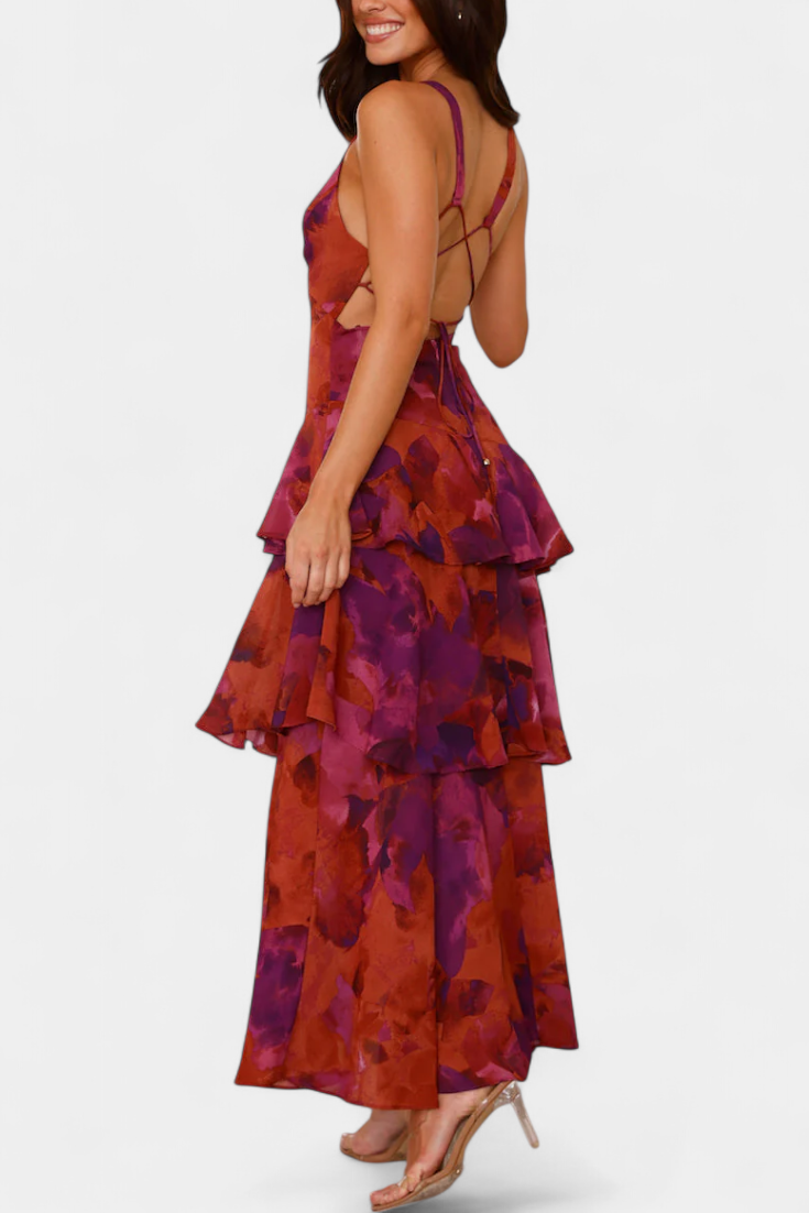 Domenica | V-Neck Chiffon Dress