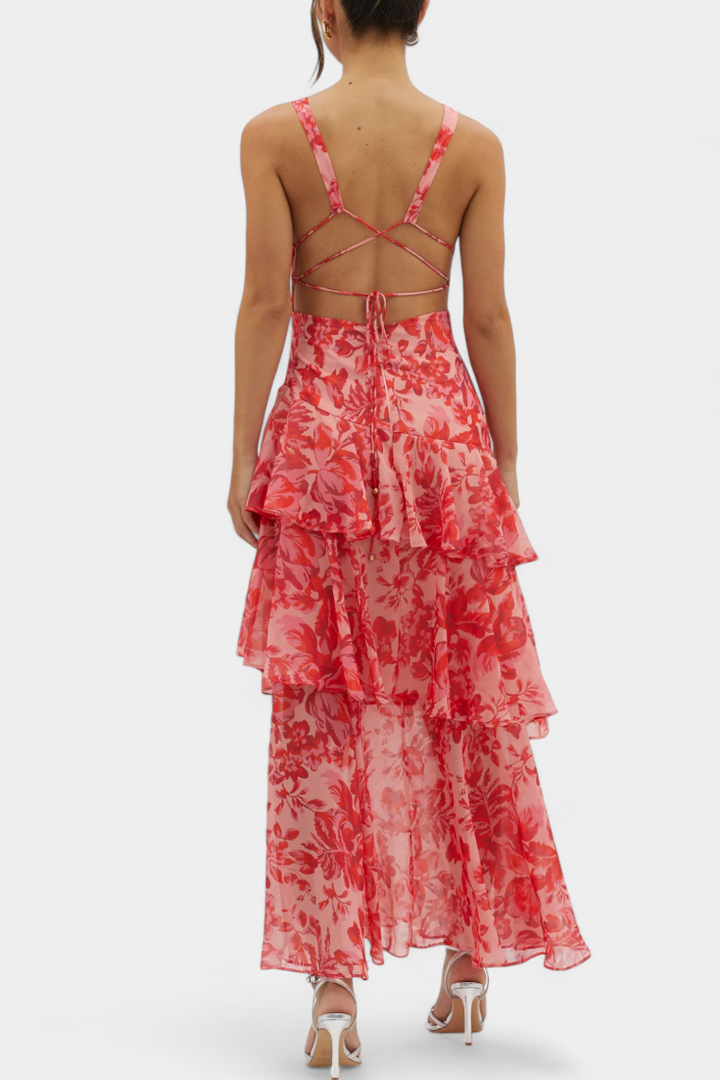 Domenica | V-Neck Chiffon Dress