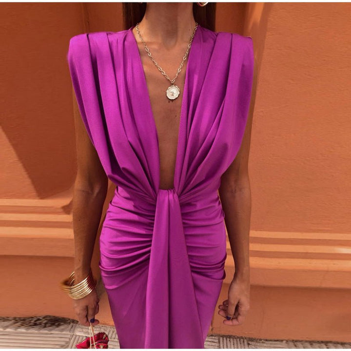 Isabelle | Robe de fête avec décolleté en V profond