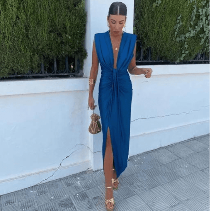 Isabelle | Robe de fête avec décolleté en V profond