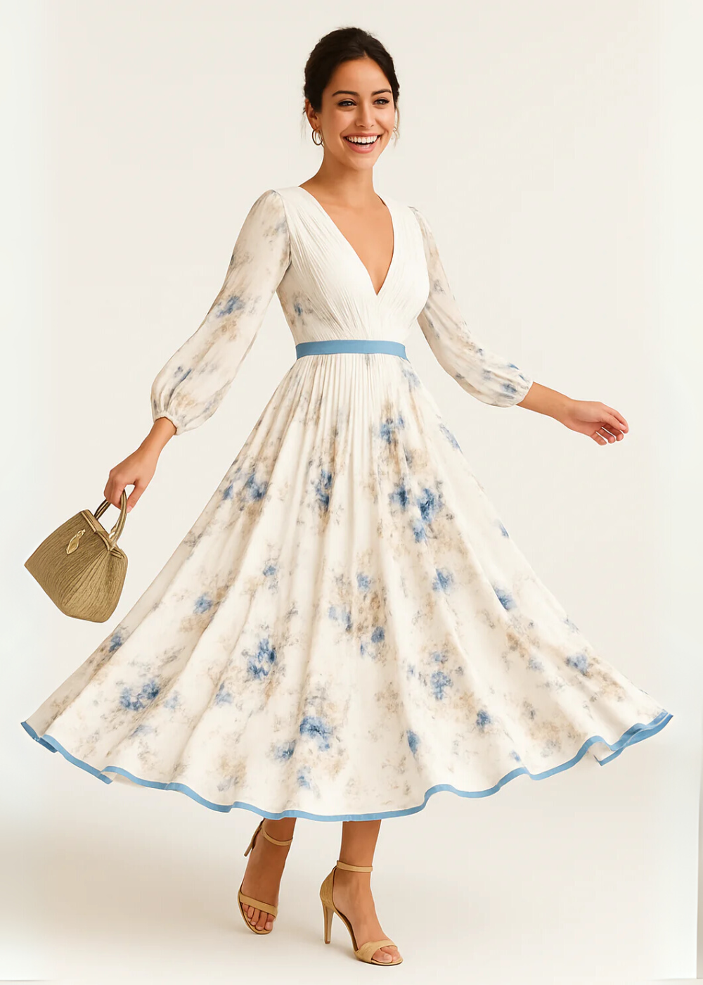 Sânziana | Rochie Maxi cu Imprimeu Floral