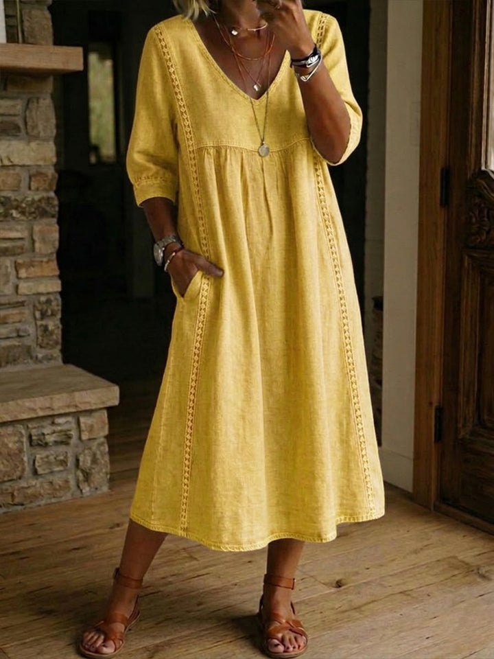 Alba | Robe Maxi en Coton Premium avec Imprimé Floral Artistique
