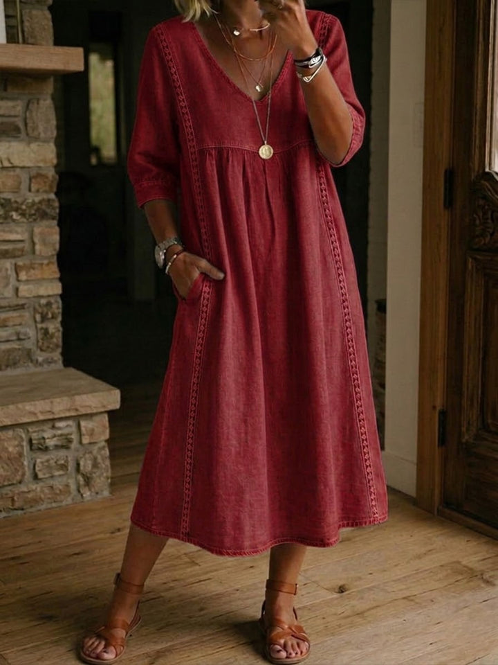 Alba | Robe Maxi en Coton Premium avec Imprimé Floral Artistique