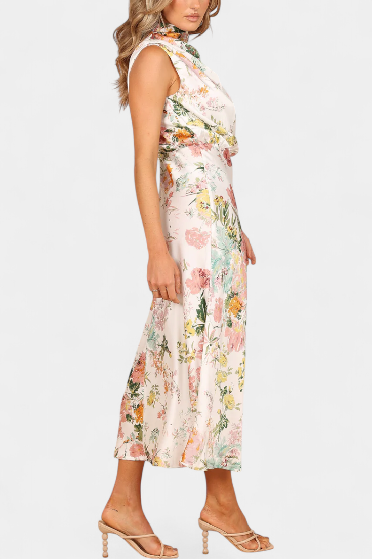Lisa | Floral Maxi Halter Dress