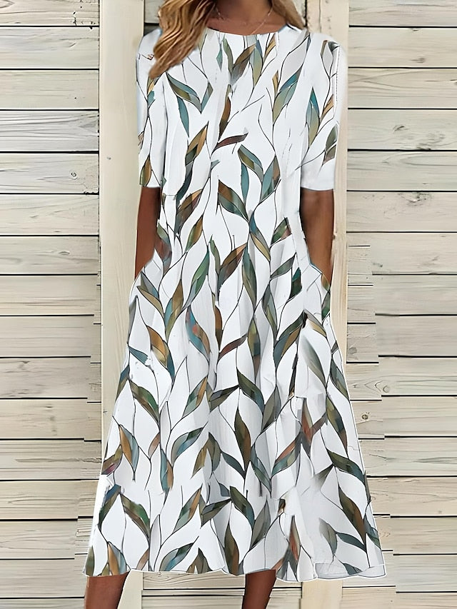 Marina | Robe midi légère à motif floral
