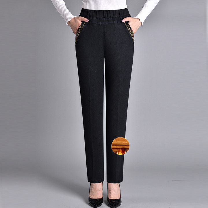 Chloé | Jean Femme à Taille Élastique avec Poches Latérales